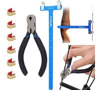 SOPOGER Archery Bow Square Nocking Points Pliers Bow String Knock Kit T Shape Turning Bow Square Ruler Tool String-Loop Nocking Buckle Pliers for Recurve Compound Bow Accessories (Blue)