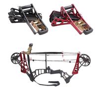 SOPOGER Archery Compound Bow Press - Portable Hand Held Bow Accessories for Compound Bow & Crossbow Aluminum Alloy Ratchet Bow Press Open Tool for Bow String Silencers Replacement (Black)