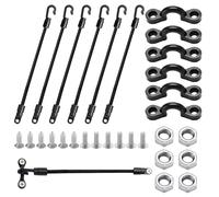 Soporte De Caña Para Barco - 6 Juegos De Soportes Para Correas De Cuerdas Elásticas | Correas Rod Tamer | Correas De Sujeción Para Caña De Pescar, Conector De Montaje En Cubierta Para Barco