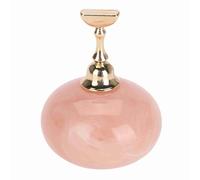 Soporte de exhibición para decoración de uñas, soporte para práctica de manicura con soportes magnéticos para puntas de uñas, Base Dorada, herramienta de entrenamiento y (Pink + 1 Gold Base)