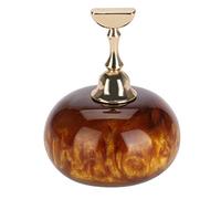 Soporte de exhibición para decoración de uñas, soporte para práctica de manicura con soportes magnéticos para puntas de uñas, base dorada, herramienta de entrenamiento y (Golden brown + 1 golden base)