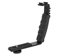 Soporte en L para Flash de cámara, soporte Doble para zapatas, adaptador de montaje, luz para micrófono DV, resistente, duradero, ligero, aleación de aluminio para fotografía en