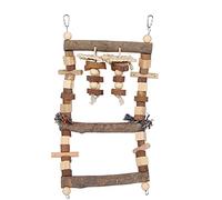 Soporte oscilante para puente de pájaro masticable, loro de troncos Natural, para jaula, patio de juegos, equilibrio de ejercicio, duradero, seguro, no