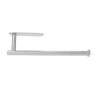 Soporte para toallas de papel autoadhesivo de acero inoxidable, estante para rollo de papel, instalación vertical y horizontal para baño, cocina, superficie cepillada ovalada