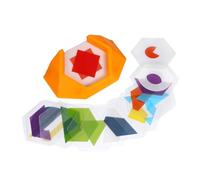 SOPOTUTU 1 Box Colorful Geometric Shape Educational Puzzle for Logic Reasoning Challenges Rounded Corner Design Portable Lightweight Developmental Activity for Spatial Thinking and