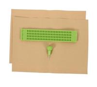 SOPOTUTU 1 Set Braille Writing Kit for Blind Line Cell Braille Board with Stylus Practice Durable Reusable for Easy Learning and Study