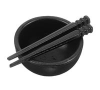 SOPOTUTU 1 Set Miniature Kitchenware Bowl and Chopsticks Decor for Dollhouse Vivid Mini Food Accessory for Playhouse Models and Hands Learning
