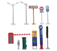 SOPOTUTU 1 Set Miniature Road Signs Playset City Simulation Traffic Indicators for Lightweight Traffic Knowledge Learning Compatible with Digger and Excavator Safe and Convenient