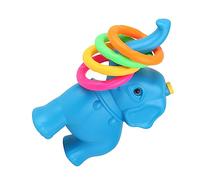 SOPOTUTU 1 Set Plastic Ring Toss Blue Elephant Style Fun Outdoor Game for Improves Hand Eye Coordination Interactive Carnival Party Fun