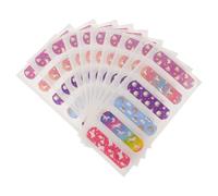 SOPOTUTU 10 Sheets Cartoon Hemostatic Plasters Breathable Self-Adhesive Wound Care Bandages for Adults and Disposable Flexible PE Material with Absorbent Pads for Daily Injury Protection