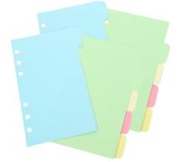 SOPOTUTU 10 Sheets Paper Dividers with Tabs for Loose-Leaf Binder Creative Index for Quick Reference and Organization in Notebooks and Journals
