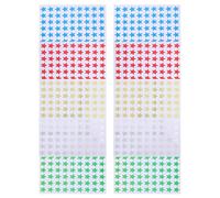 SOPOTUTU 10 Sheets Star Stickers for Schedules Self-improvement Reward Decals with Five-point Design for Goal Tracking Behavior Charts and Classroom Motivation