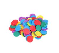 SOPOTUTU 100Pcs Colored Game Chips Acrylic Bingo Counting Pieces for Math Learning Home Shop and Bar Activities for Sorting Patterning and Probability Games