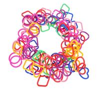 SOPOTUTU 100pcs Geometric Linking Rings for Toys Colorful Plastic Chain Links for Motor Skill Development and Geometry Learning for Early Education and Classroom Activities