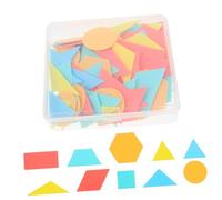 SOPOTUTU 100pcs Kids Geometric Shape Pieces Learning Set for Children, Plastic Shape Cognition Toy Rectangles and Squares, Educational Math Manipulatives for School and Home Use