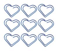 SOPOTUTU 100pcs Love Heart Shaped Paper Clips Size Nonskid Paper Clips Bulk for Home Office School Women Lake