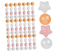 SOPOTUTU 100pcs Plastic Pit Balls for Round Balls in Pearl Pink White for Indoor Outdoor Play Tents Pools Enhancing Hand Eye Coordination and Grasp Strength