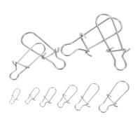 SOPOTUTU 100pcs Stainless Steel Fishing Connectors Fast Snap Swivels and Lure Clips, High Strength Swivel Clasps for Sea and Freshwater Fishing Tackle Accessories