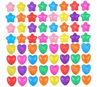 SOPOTUTU 100pcs Thickened Star Heart-shaped Pool Balls Colorful Swimming for Party Play Fun Indoor Outdoor Ocean Balls