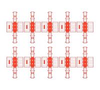 SOPOTUTU 10pcs Detachable 11cm Plastic Animal Model Cage Set for Sand Table Micro Landscape, Four-sided Lovely Desktop Ornament for Dollhouse Décor and Home Display