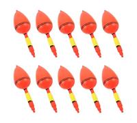 SOPOTUTU 10pcs Drift Fishing Floats Plastic Slip Bobbers High Visibility Hard Plastic Material Large Floaters for Fishing with 40mm Diameter Versatile Design