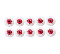 SOPOTUTU 10pcs Halloween Fake Eyeballs Plastic Red Vein Scary Props Party Accessories for Skeleton Decorations Festival Supplies