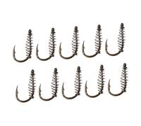 SOPOTUTU 10pcs High Carbon Steel Portable Fish Hooks Lightweight Fishing Gear for Freshwater Worm Lure Use Silver Hooks for Increased Catching Rate