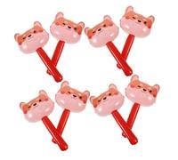 SOPOTUTU 10pcs Inflatable PVC Hammer with Bell for Hand Training Exercise Animal Head Design Party Props Indoor Outdoor Use