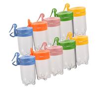 SOPOTUTU 10pcs Insect Observation Jars with Flip Lids Clear Plastic Specimen Display Boxes for Backyard Bug Rearing and Nature Exploration Portable Science Learning Tool with Hanging