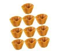 SOPOTUTU 10pcs Mini Ice Cream Cone Charms DIY Phone Case Decor Small Realistic PVC Flat Cone Models for Crafts Garments Bags Shoes Accessories
