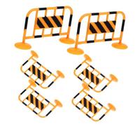 SOPOTUTU 10pcs Mini Traffic Fence Signs Boys and Girls Toy Traffic Sign Toy Models Roadblocks Fence Models