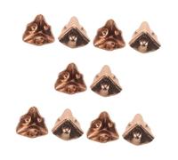 SOPOTUTU 10pcs Miniature Suitcase Corner Wraps Triangular Metal Box Feet for DIY Dollhouse Accessories Mini Jewelry Storage Case Corners for Boxes