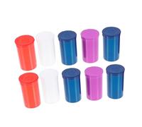 SOPOTUTU 10pcs Portable Empty Pill Bottles with Caps Transparent Small Medicine Containers Side-Opening Storage Box for Pills Crafts and Small Items Random Color