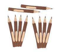 SOPOTUTU 10Pcs Portable Wood Ballpoint Pens Smooth Writing Natural Wooden Ink Pens for Office School Gift with Comfortable Grip and Lines
