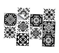 SOPOTUTU 10Pcs Removable Self Adhesive Tile Stickers for Kitchen Walls and White Thickened PVC Decals Oil Peel and Stick Wall Protection Easy to Clean and Install