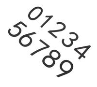 SOPOTUTU 10pcs Self-adhesive Matte Black Acrylic 3d Raised House Numbers 7x4.6cm for Door Signs, Apartment, Mailbox, Hotel Room Number Stickers for Outdoor Use