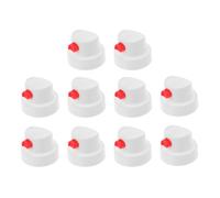 SOPOTUTU 10pcs Spray Can Nozzle Caps for Artists, Adjustable Fan Paint Tips | White Polyethylene Trigger, Waterproof Button, Even Coverage, Leak-resistant Spraying for Walls, Fabric Painting