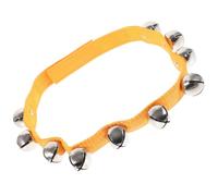 SOPOTUTU 10pcs Yellow Waist Bells for Children with Adjustable Nylon Belt and Iron Wrist Bell Chain, Comfortable Hand Percussion Instruments Producing Pleasant Sound, Musical Party