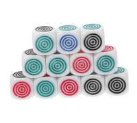 SOPOTUTU 12pcs Acrylic Color Teaching Dices for Six-sided Lightweight Learning Cubes for School and Kindergarten Educational Activities Compact Portable Dice