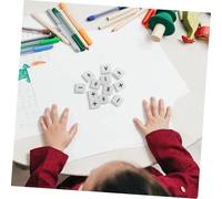 SOPOTUTU 12pcs Acrylic Sign Dice for Math Learning Aid Educational Games Classroom Use Fall-resistant Teaching Accessories for Arithmetic Play