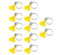 SOPOTUTU 12Pcs Adjustable Plastic Hose Clamps with Hand-Twist Knobs, Screw Locking Tube Clips for Washing Machine, Gas and Water Pipe Fixing in Plumbing Applications
