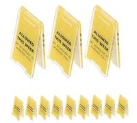 SOPOTUTU 12pcs Caution Overstimulated Desk Sign Clips with Strong Grip and Stable Base Funny Office Memo Holders for Notes Journals and Workspace Organization Creative Desktop Accessories