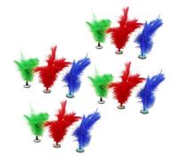 SOPOTUTU 12pcs Chinese Kick Shuttlecocks Set for Outdoor Games Traditional Jianzi Foot Sports Toy for Boys and Girls and Adults Fun Kicking Shuttlecock Competition Random Color