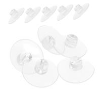 SOPOTUTU 12pcs Clear Slotted Suction Cable Clips with Silicone Suction Cups Flexible Wire Holders for Wall Glass Tile Strong Adhesion Light String Organizers for Home Office