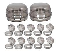 SOPOTUTU 12Pcs Gas Stove Knob Guards Black Plastic Safety Covers with Child Proof Design Prevent Residential Fire Easy to Store Suitable for Oven and Kitchen Safety