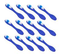 SOPOTUTU 12pcs Institutional Short Toothbrushes with Soft Bristles for Prisons and Psychiatric Hospitals Ergonomic Finger Sleeve Design for Comfortable Grip and Oral Cleaning