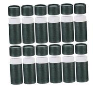 SOPOTUTU 12pcs Kraft Paperboard Tubes with Lids Round Cylindrical Essential Oil Bottle Packaging Boxes Dark Green Portable Sturdy Kraft Paper Canisters for Travel Tea Candy Cosmetic Storage