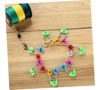 SOPOTUTU 12pcs Metal Fishing Alarm Bells with Plastic Clip High Sensitivity Bite Alert for Sea and Lure Fishing Rods Antiswing Stable Design Loud Sound for Night and Noisy Environments