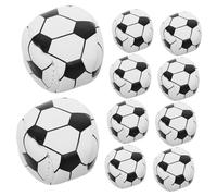 SOPOTUTU 12pcs Mini Corn Hole Bags Soccer Shape for Bean Toss Game Soft Compact Sensory Bean Bags for Indoor Outdoor Family Games Kindergarten Activity for Coordination and Balance