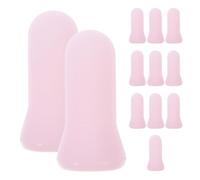 SOPOTUTU 12Pcs Mini Pink Silicone Eye Cupping Set for Facial and Neck Massage, Suction Cups for Eye Fatigue Relief, and Moisture Absorption, Portable Therapy Tool for Relaxation
